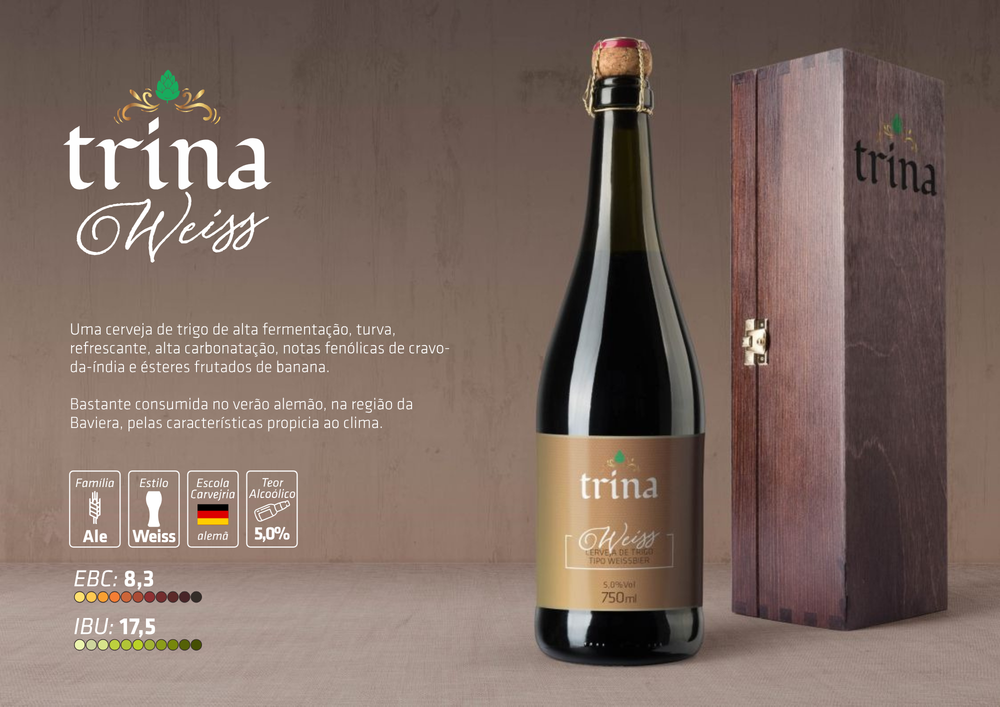 Cerveja Trina Weiss da Trina